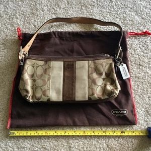 Coach Signature Suede Leather Shoulder Bag